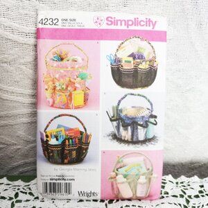 Simplicity Sewing Pattern 4232 NIP Uncut/Unused Storage Crafts